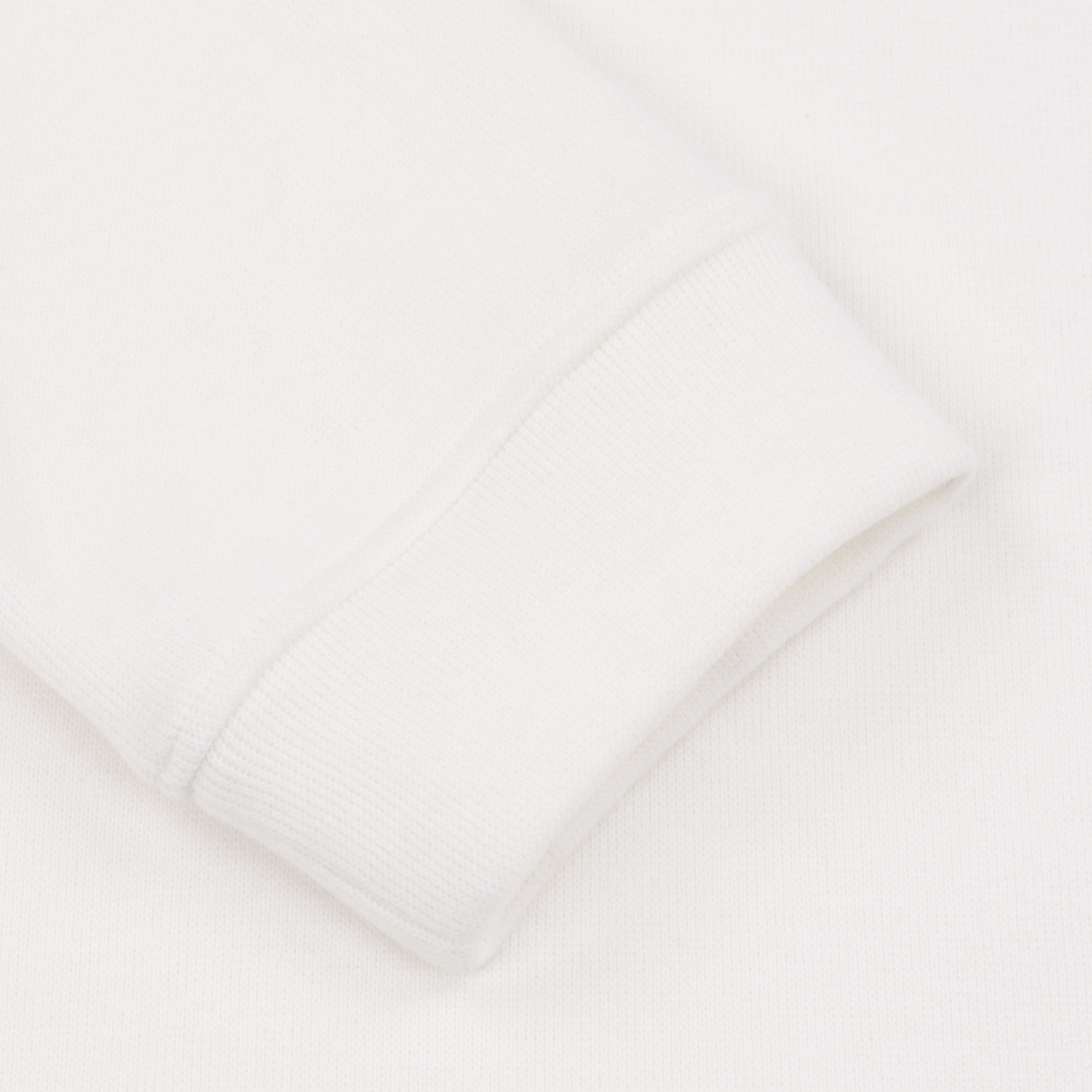 Ribbed Quarter-Zip Pullover - White