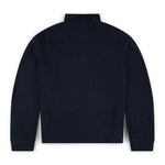 Ribbed Quarter-Zip Pullover - Navy